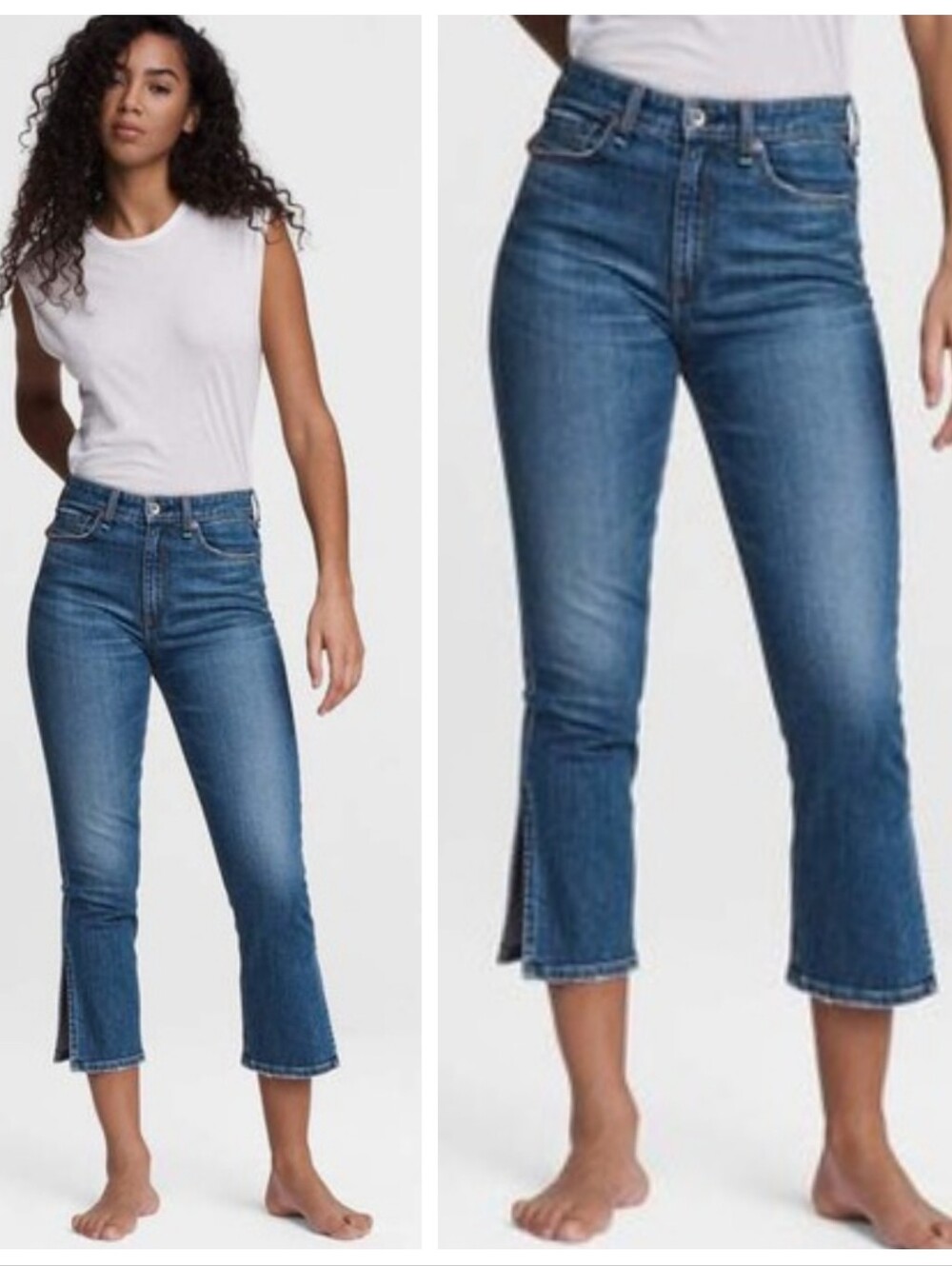 Rag & Bone $225 Nina High-Rise Ankle Flare Women's 28" Waist Color "Topaz" Retro